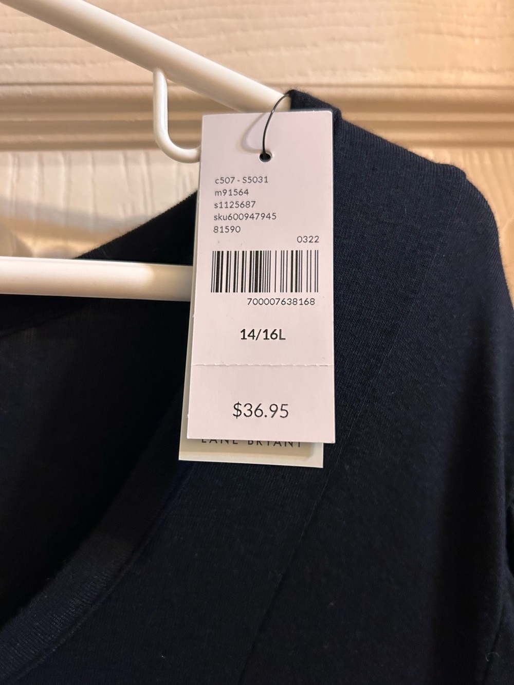 Lane Bryant Navy Scoop Neck Tunic Top - Picture 7 of 8